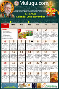 Chicago Telugu Calendar 2018 | USA, Chicago | Telugu Calendars-Mulugu ...