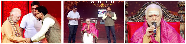 Star Maa Parivaar Awards 2019 - Mulugu siddanthi Garu Felicitation by Alok Jain CEO of Star Maa